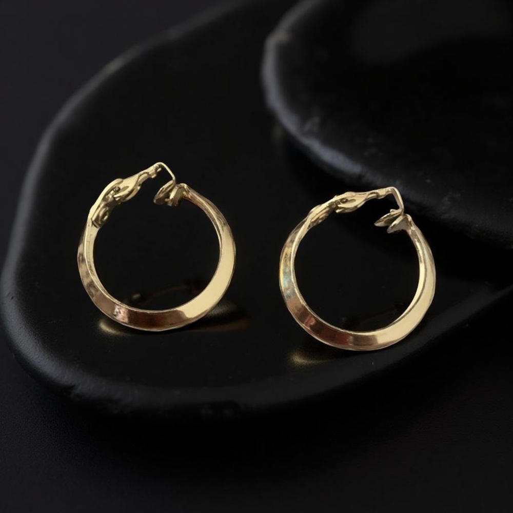 Elegant Gold Hoop Earrings Clip-ons